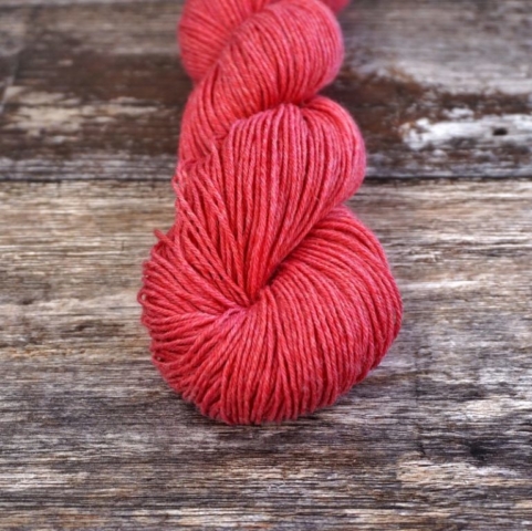 Socks Yeah in Ruby, a bright reddish pink